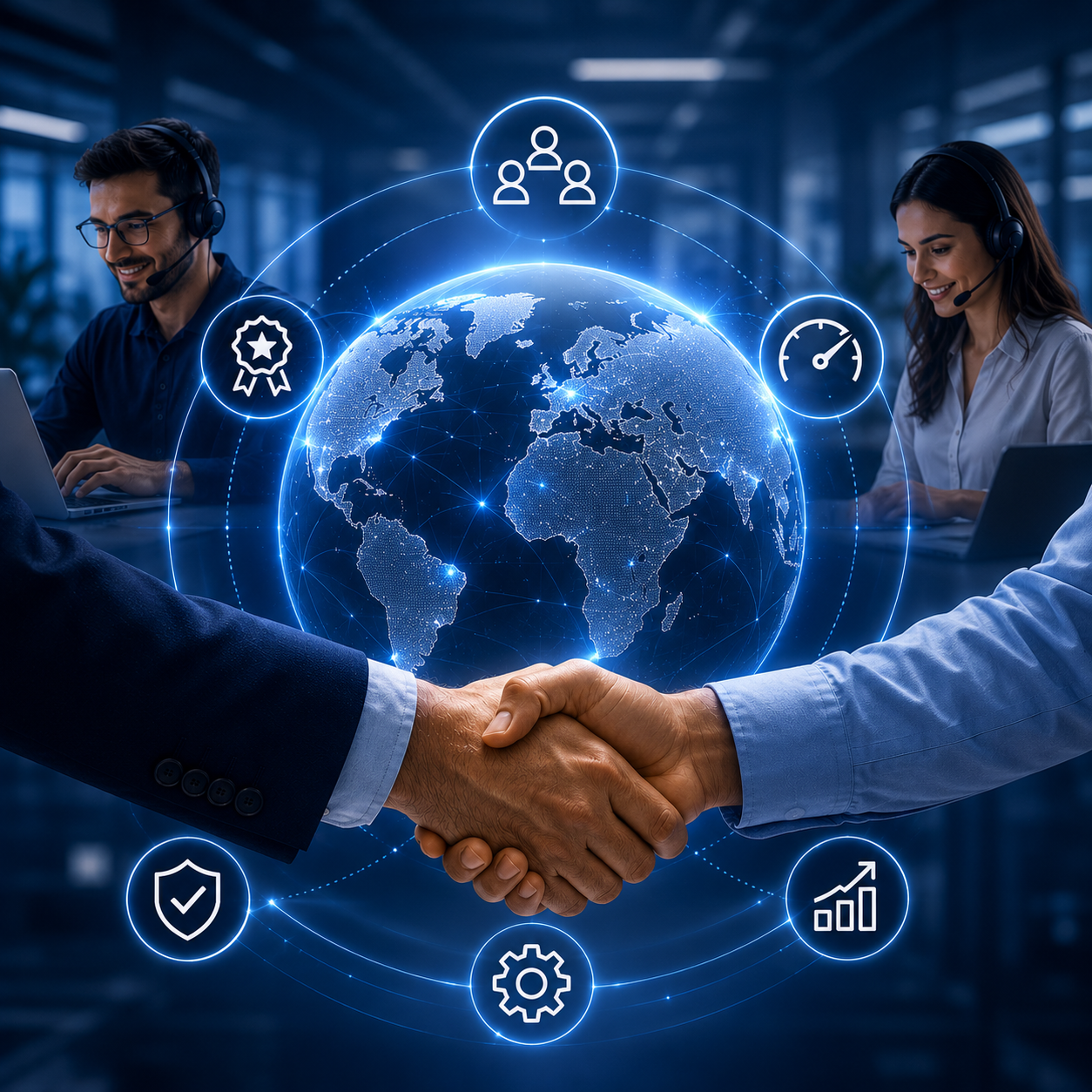 Externalisation IT Visionex avec équipes multilingues, gouvernance, sécurité et performance